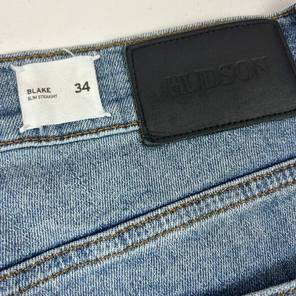 Hudson Jeans Mens Blue Denim Slim Fit Jeans - Picture 9 of 9
